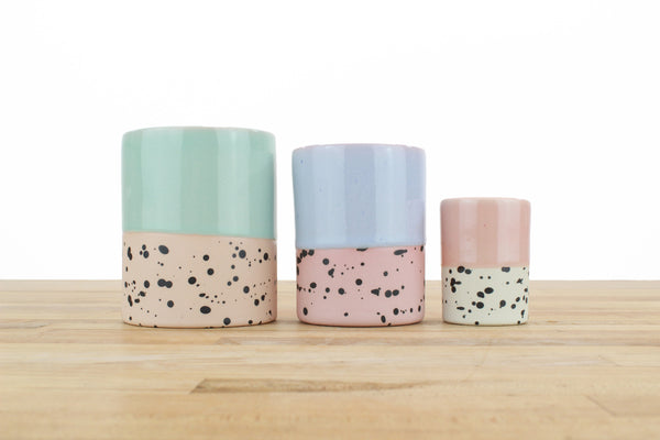 Dipped and Dotted Cups - Three Sizes!