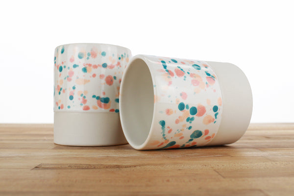 Spotted Glaze Cups (Black and Tropical) - Three Sizes!