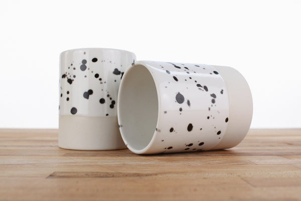 Spotted Glaze Cups (Black and Tropical) - Three Sizes!